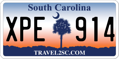 SC license plate XPE914