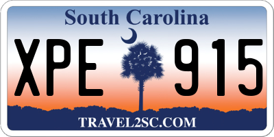 SC license plate XPE915