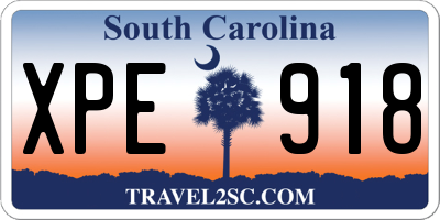 SC license plate XPE918