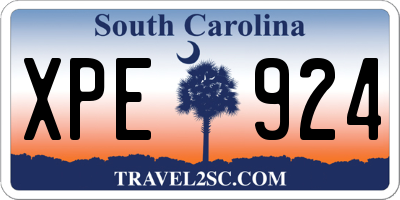 SC license plate XPE924
