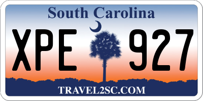 SC license plate XPE927