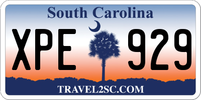 SC license plate XPE929