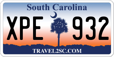 SC license plate XPE932