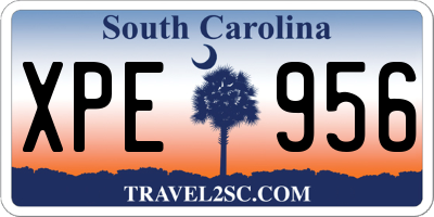 SC license plate XPE956