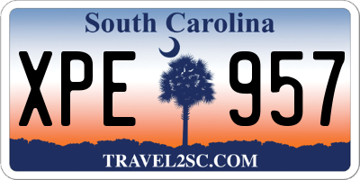 SC license plate XPE957