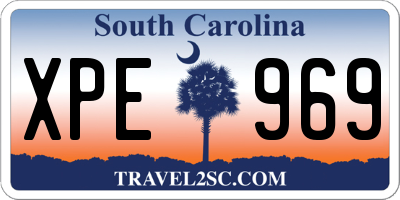 SC license plate XPE969