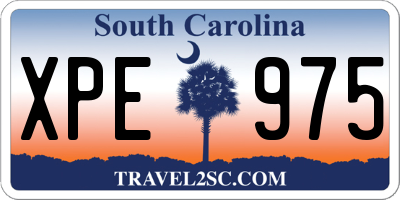SC license plate XPE975