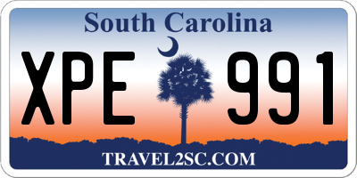 SC license plate XPE991
