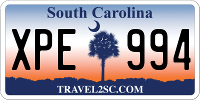 SC license plate XPE994