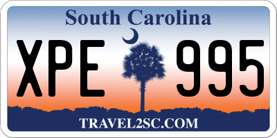 SC license plate XPE995