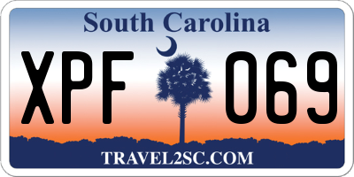 SC license plate XPF069