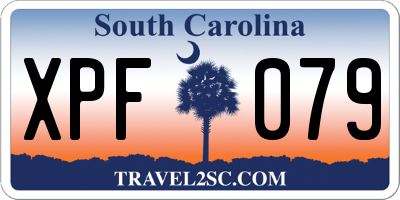 SC license plate XPF079