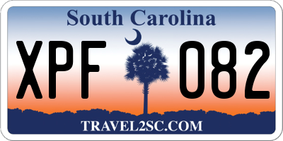 SC license plate XPF082