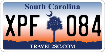 SC license plate XPF084
