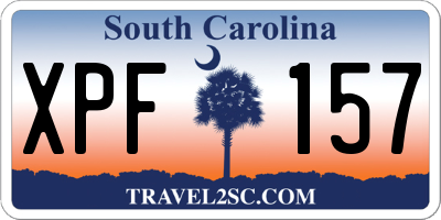 SC license plate XPF157