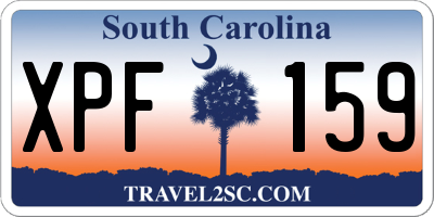 SC license plate XPF159