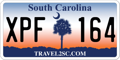 SC license plate XPF164