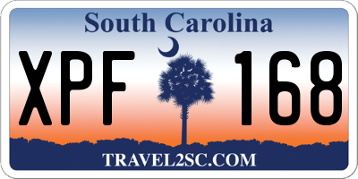 SC license plate XPF168