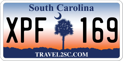SC license plate XPF169