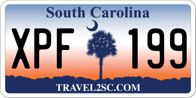 SC license plate XPF199