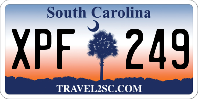 SC license plate XPF249