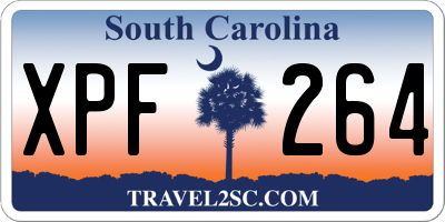 SC license plate XPF264