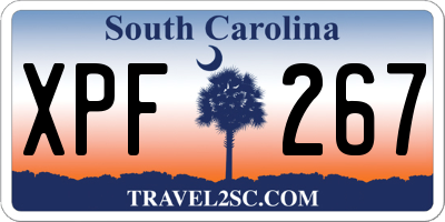SC license plate XPF267