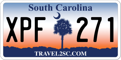 SC license plate XPF271