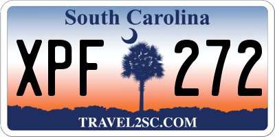 SC license plate XPF272