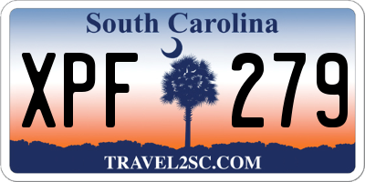 SC license plate XPF279