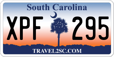 SC license plate XPF295