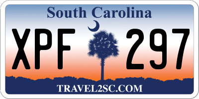 SC license plate XPF297