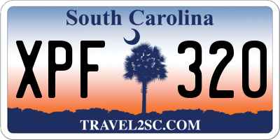 SC license plate XPF320