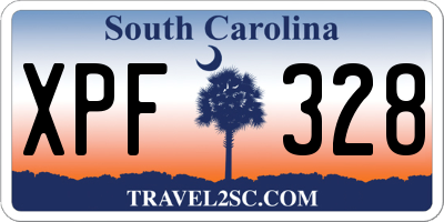SC license plate XPF328