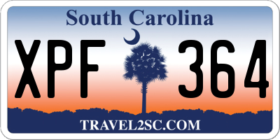 SC license plate XPF364