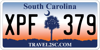 SC license plate XPF379