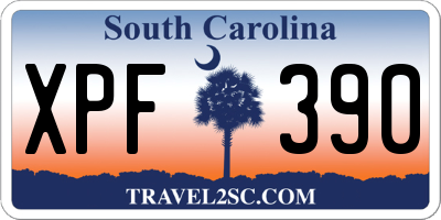 SC license plate XPF390