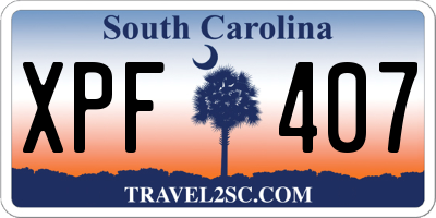 SC license plate XPF407