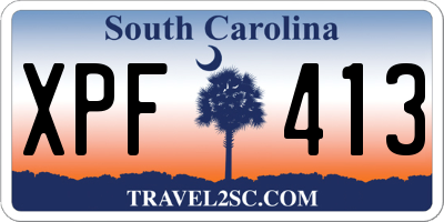SC license plate XPF413