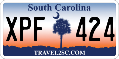 SC license plate XPF424