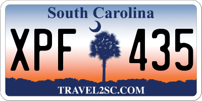 SC license plate XPF435