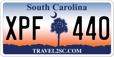 SC license plate XPF440