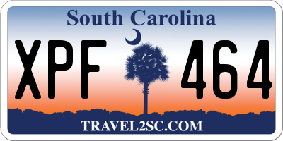 SC license plate XPF464