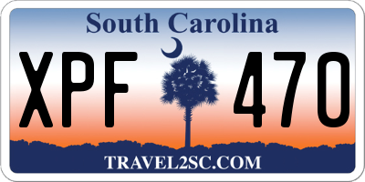 SC license plate XPF470