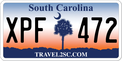 SC license plate XPF472