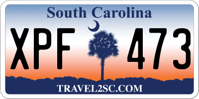 SC license plate XPF473