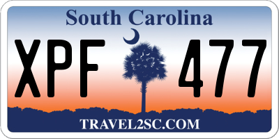 SC license plate XPF477
