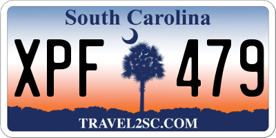 SC license plate XPF479