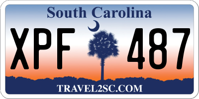 SC license plate XPF487