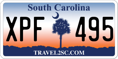 SC license plate XPF495